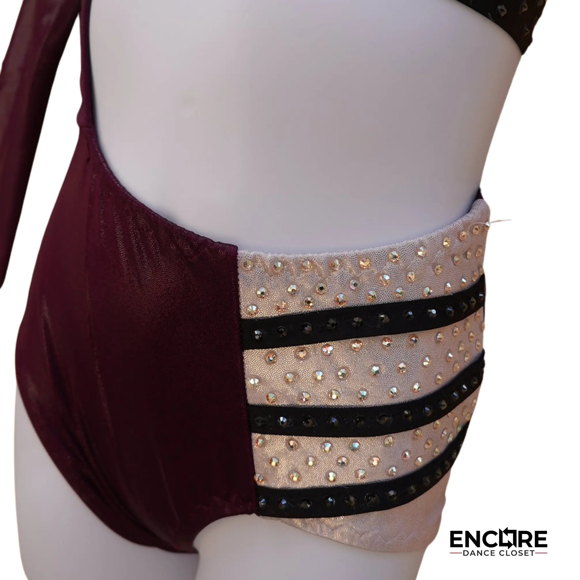 Burgundy Asymmetrical Leotard (CL)  leotard