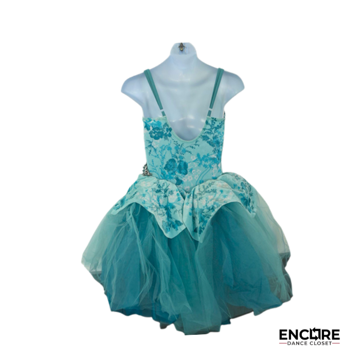 Aqua Bloom  dress