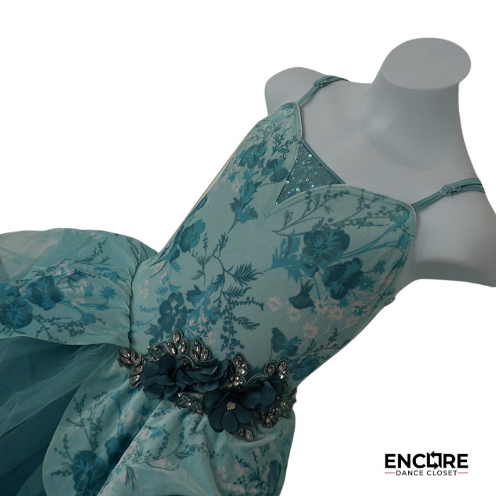 Aqua Bloom  dress