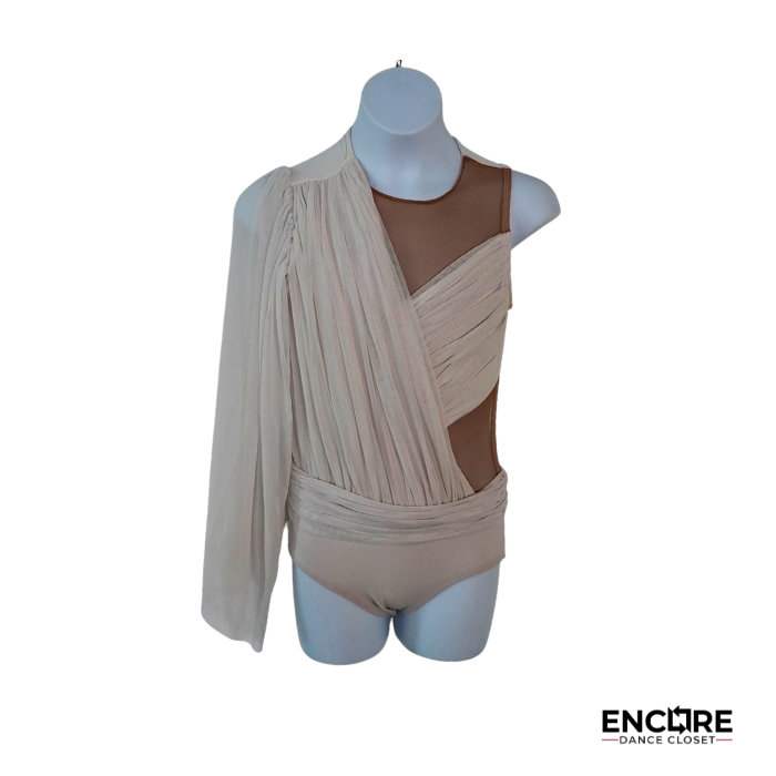 Champagne Drape  leotard