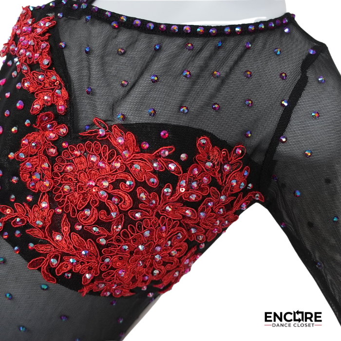 Crimson Bloom  leotard