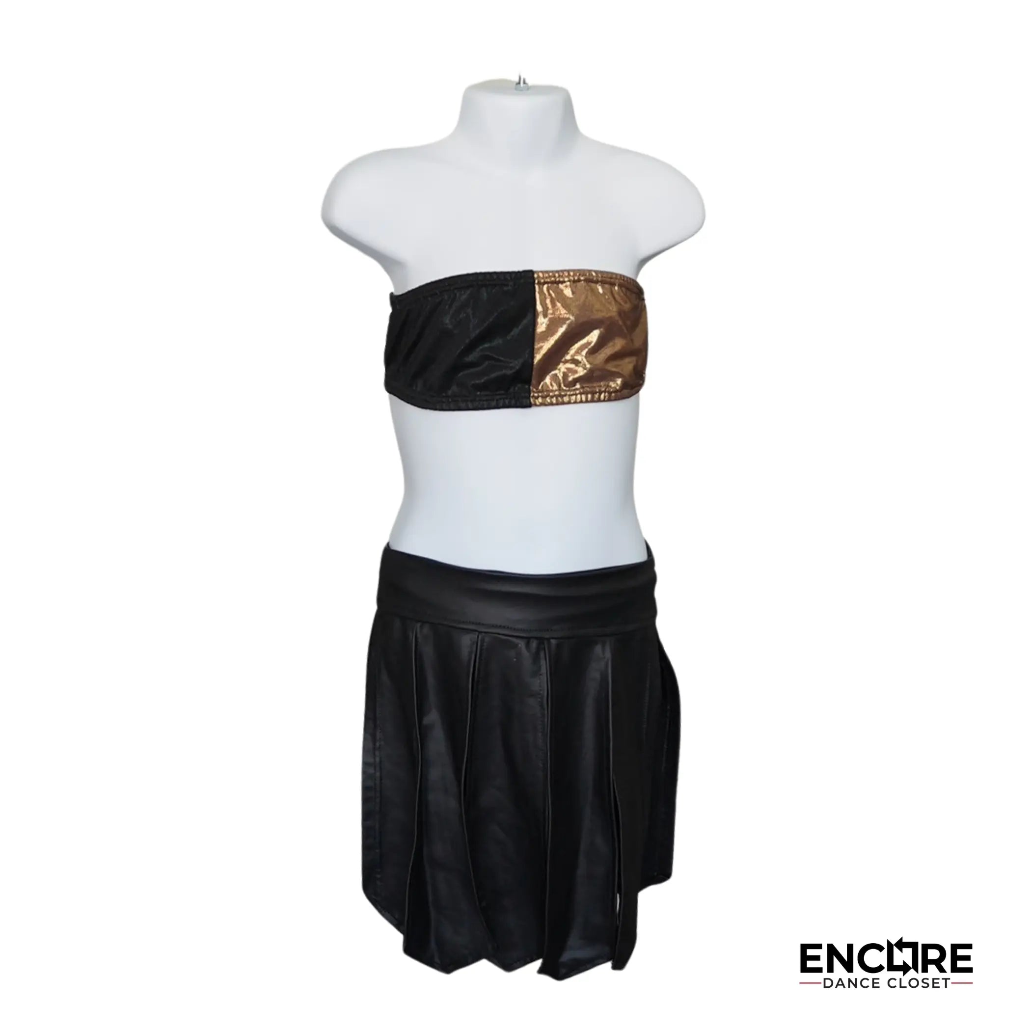 Gold and Black Warrior-Inspired Costume  two piece