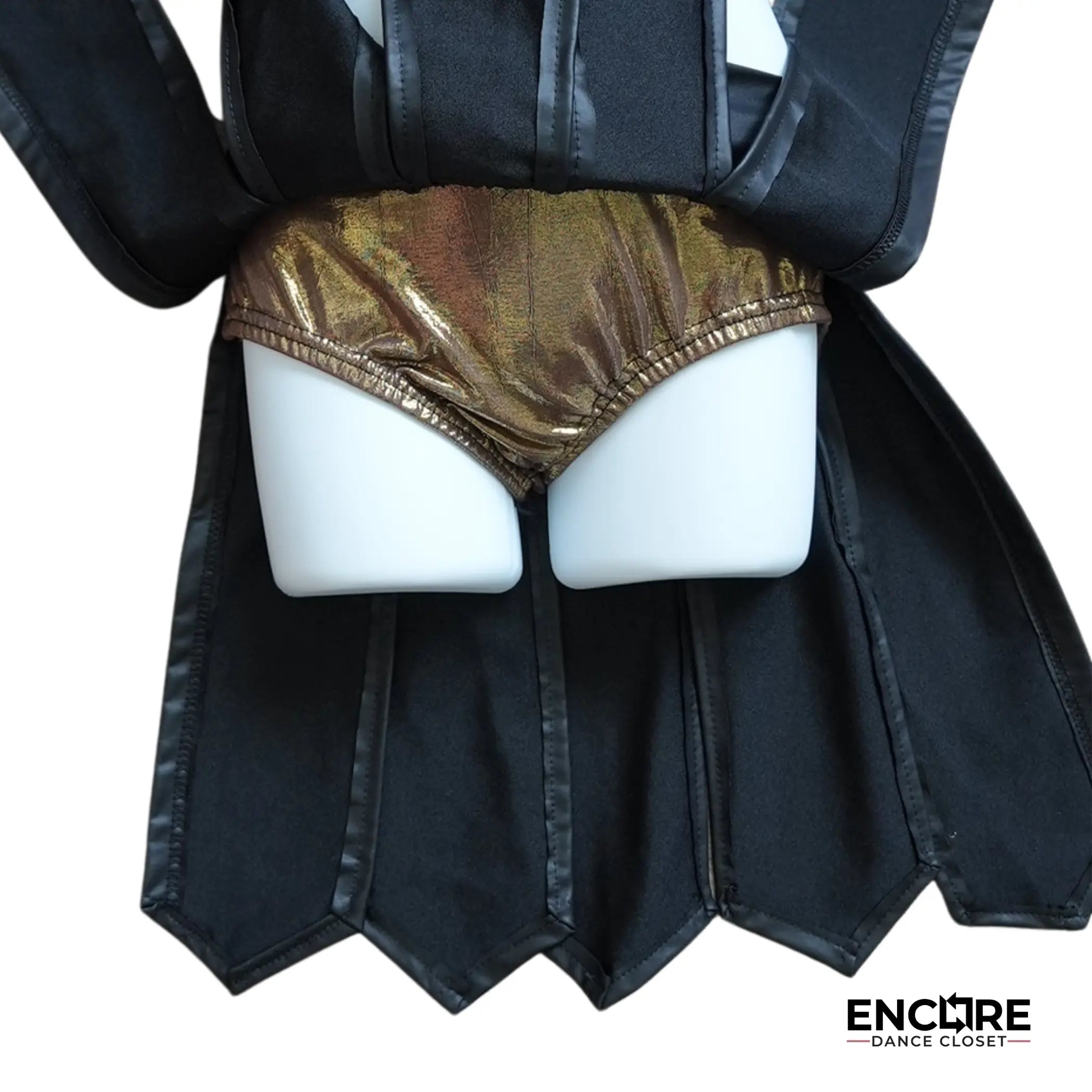 Gold and Black Warrior-Inspired Costume  two piece