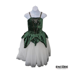 Emerald Velvet Point  dress