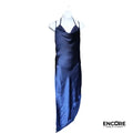 Navy Satin Ensemble  dress