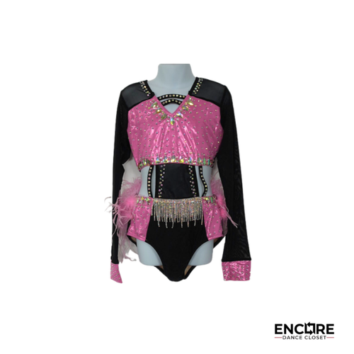 Flamingo Feather  leotard
