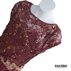 Plum Rosette  dress