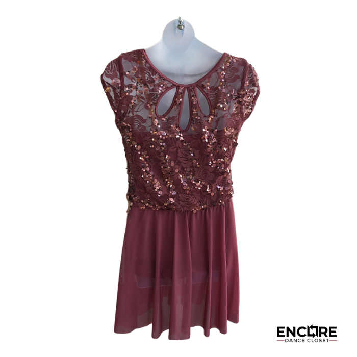 Plum Rosette  dress