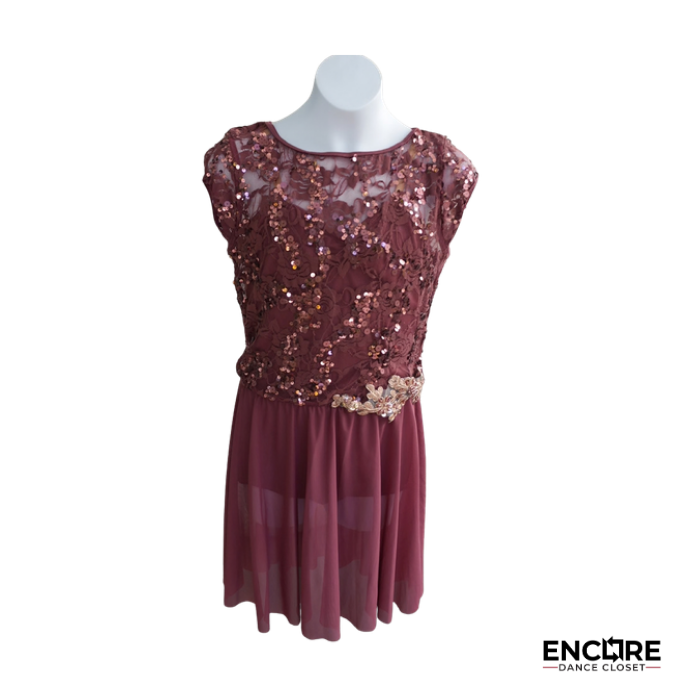 Plum Rosette  dress