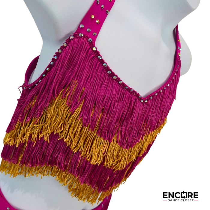 Fuchsia Fringe  two piece
