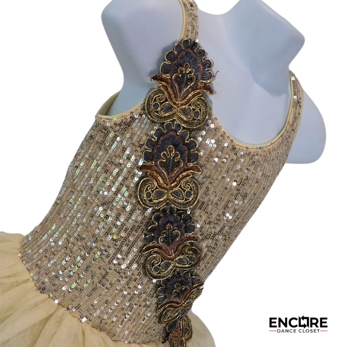 Golden Bloom Tutu  dress