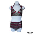Burgundy and Silver Sophistication  two piece
