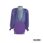 Lavender Bloom Sleeve  leotard
