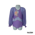 Lavender Bloom Sleeve  leotard