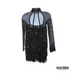 Noir Fringe  biketard