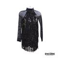Noir Fringe  biketard