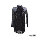 Noir Fringe  biketard