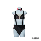 Noir Stripe  leotard