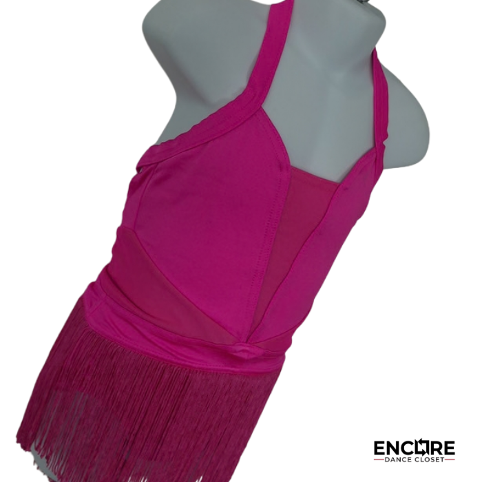 Pink Fringe Flirt  leotard