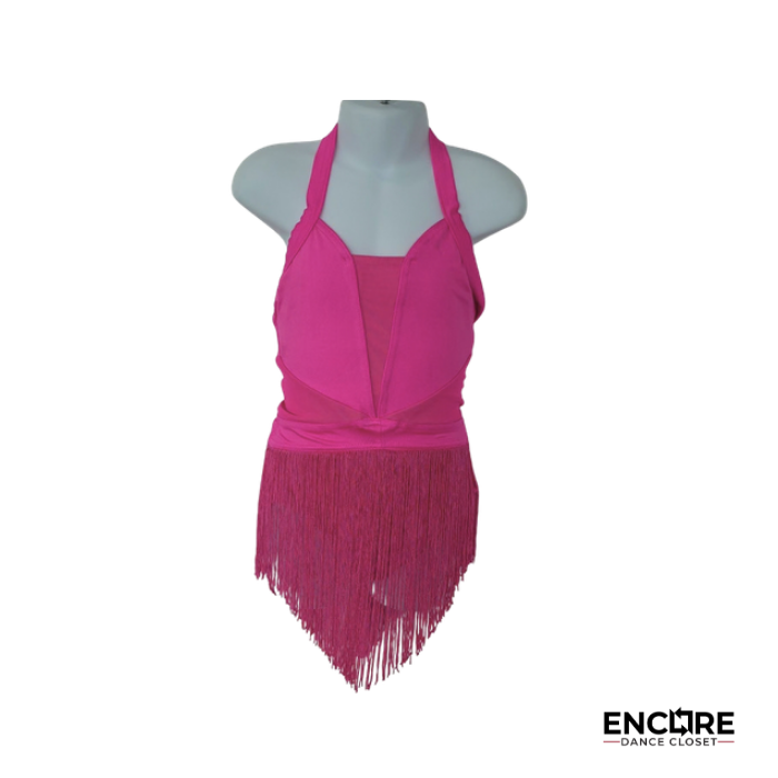 Pink Fringe Flirt  leotard