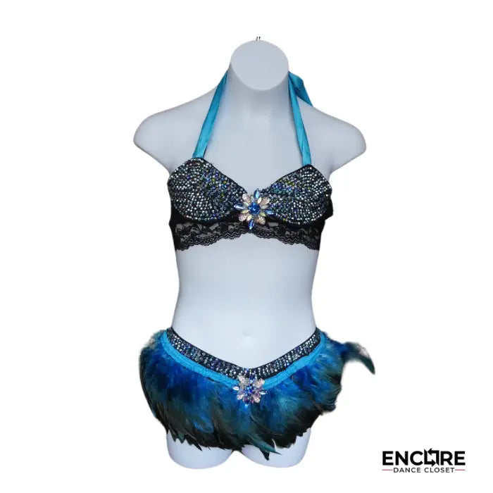 Turquoise Ballroom Glam  two piece