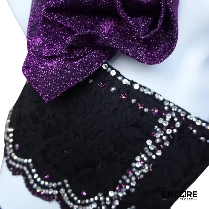 Purple Glam Halter Set  two piece