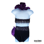 Purple Glam Halter Set  two piece