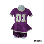 Purple Varsity Spark  two piece