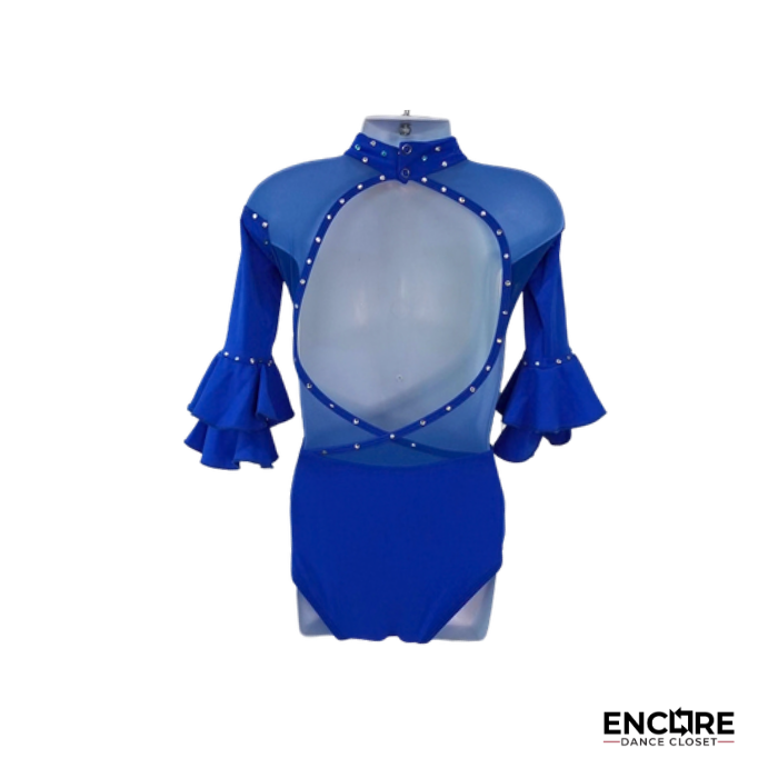 Royal Ruffle Shine  leotard