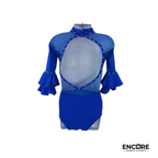 Royal Ruffle Shine  leotard