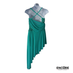 Teal Cascade  dress