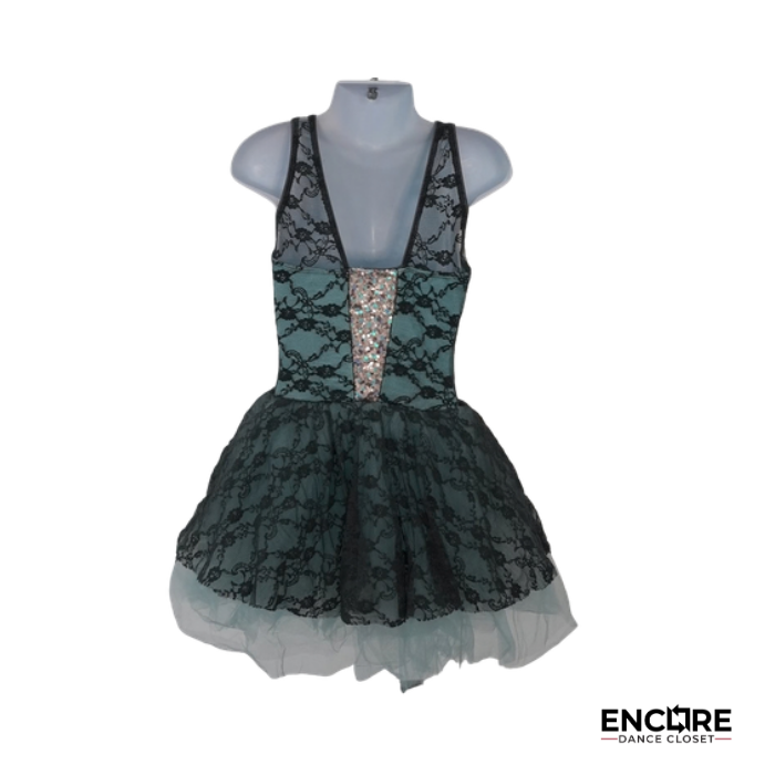 Teal Lace Whisper  dress