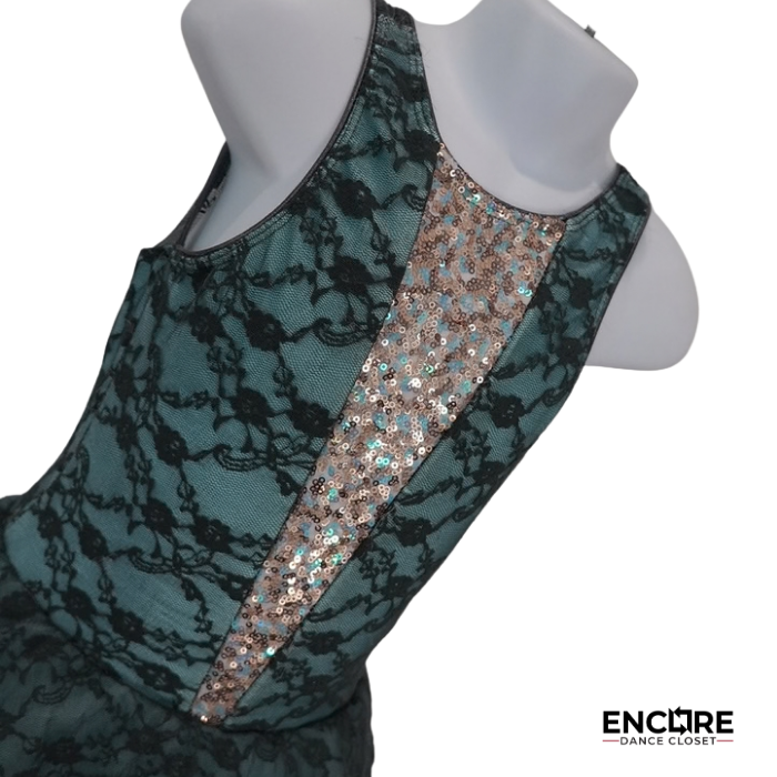 Teal Lace Whisper  dress