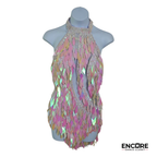 Blush Fringe  leotard