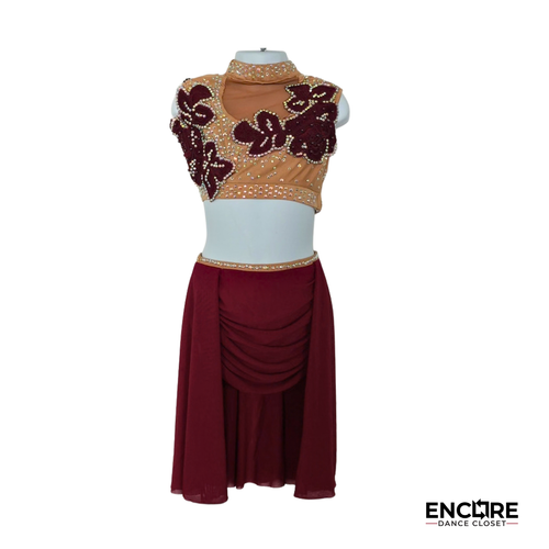 Burgundy Garden  two piece
