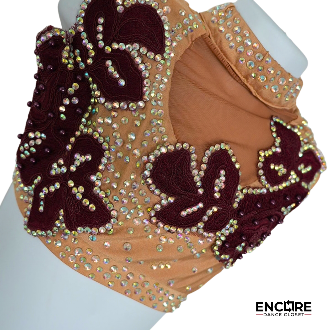 Burgundy Garden  two piece