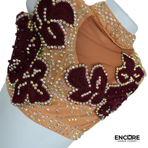 Burgundy Garden  two piece
