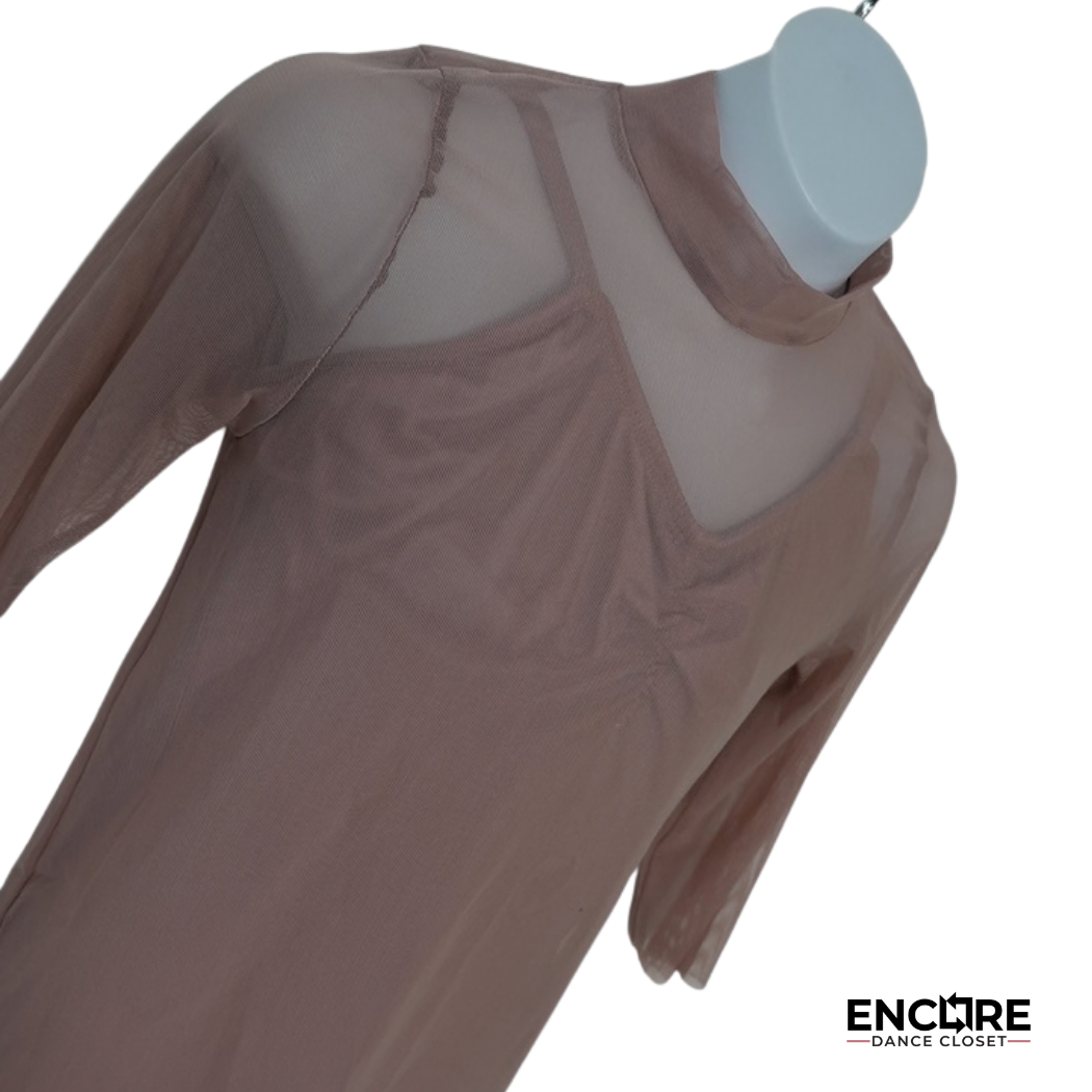 Dusty Rose Drape  dress