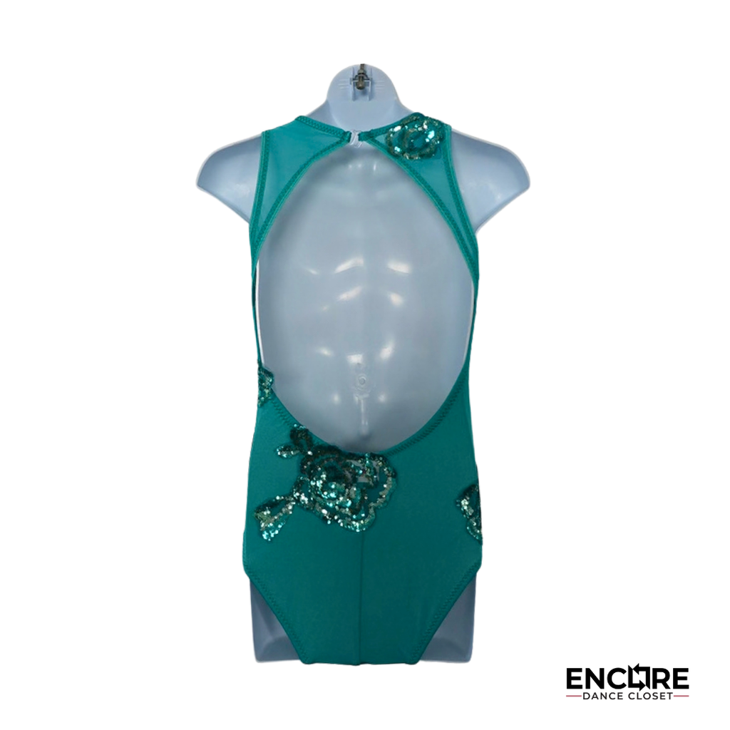 Emerald Rosette  leotard