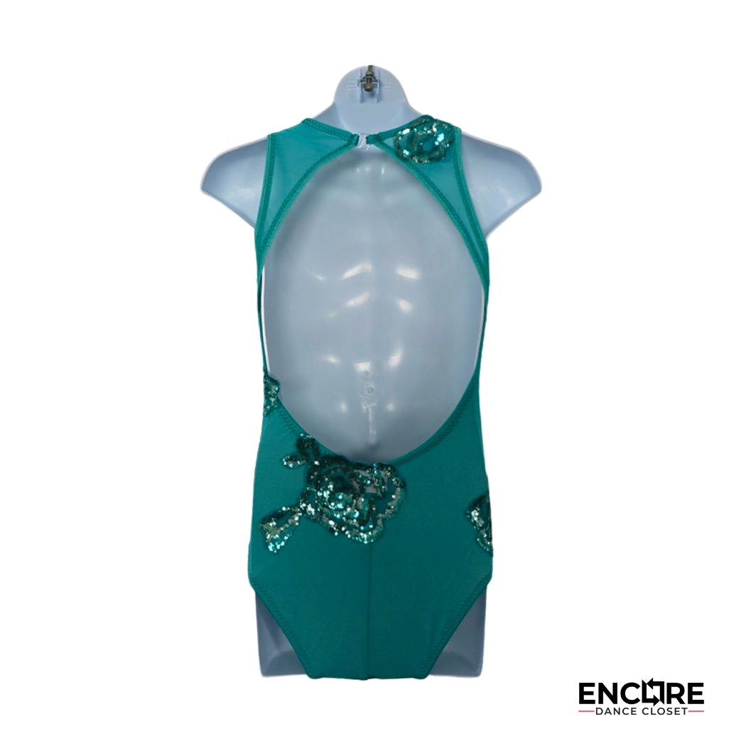 Emerald Rosette  leotard
