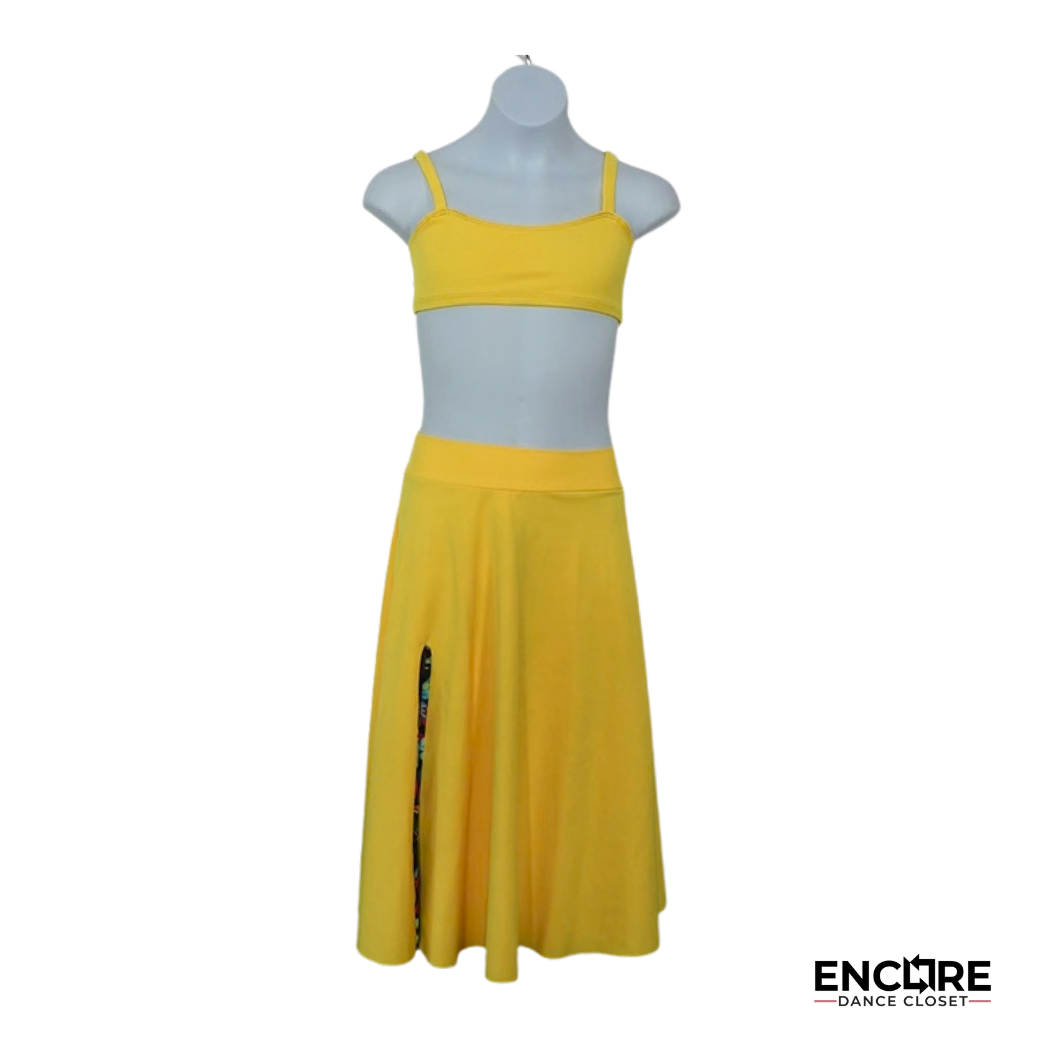 Golden Bloom Skirt  two piece