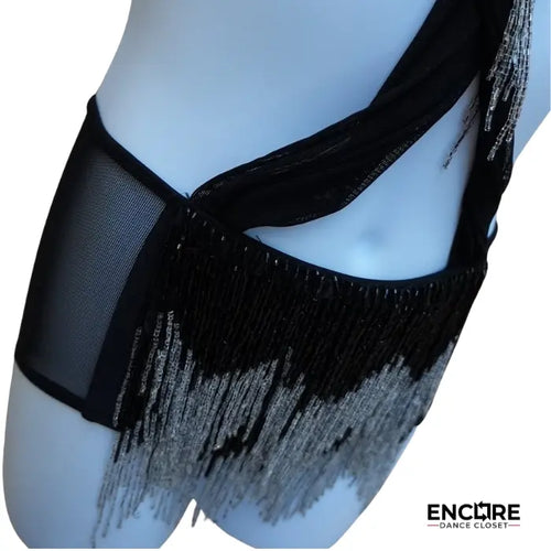 Midnight Fringe Dance Set  two piece
