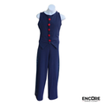 Navy Button Line  two piece