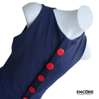 Navy Button Line  two piece