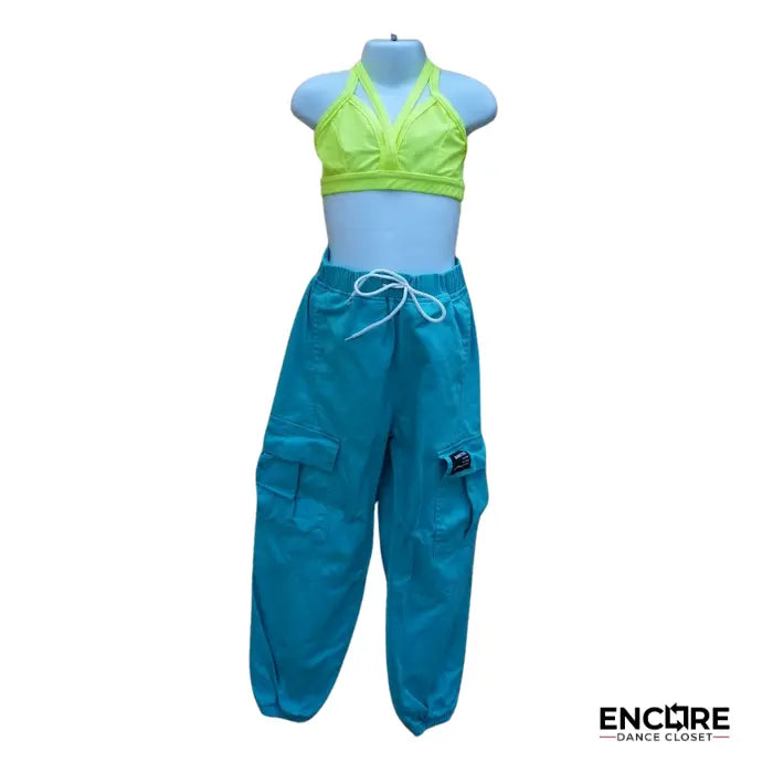 Neon Street Vibes Hip-Hop Set  two piece