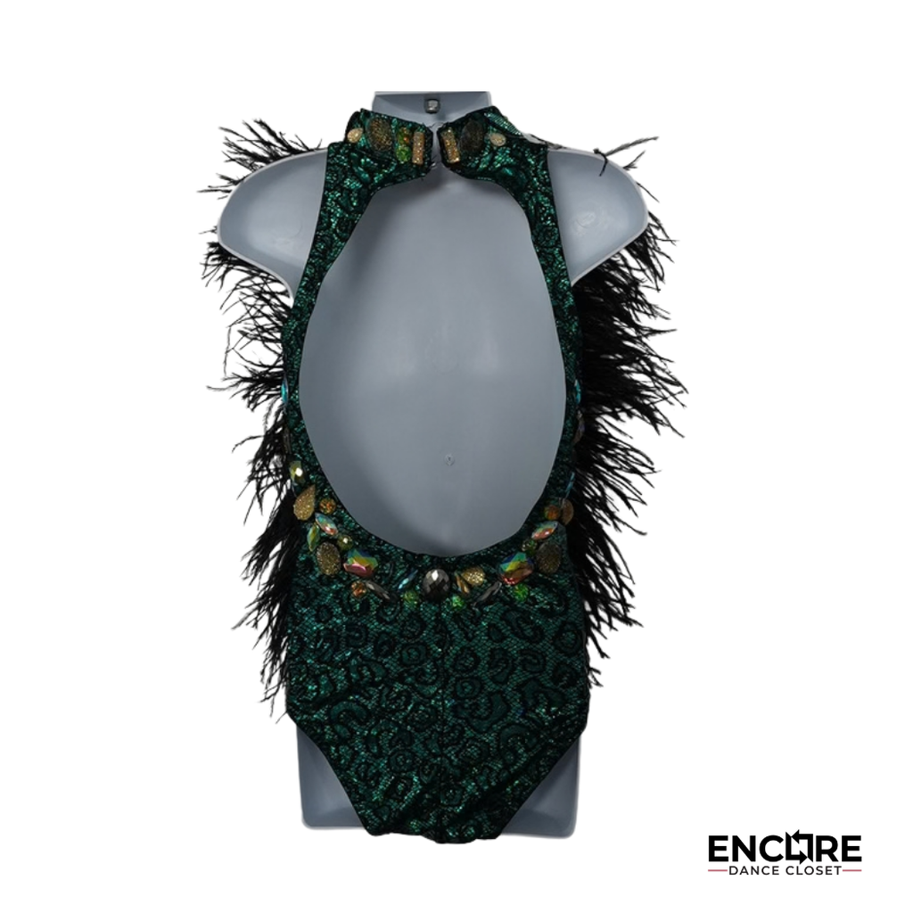 Noir Feather  leotard