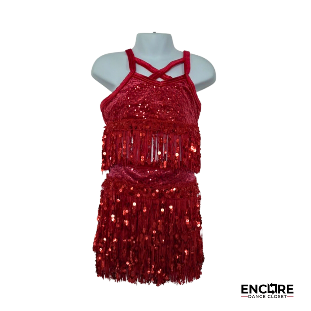 Ruby Fringe  two piece