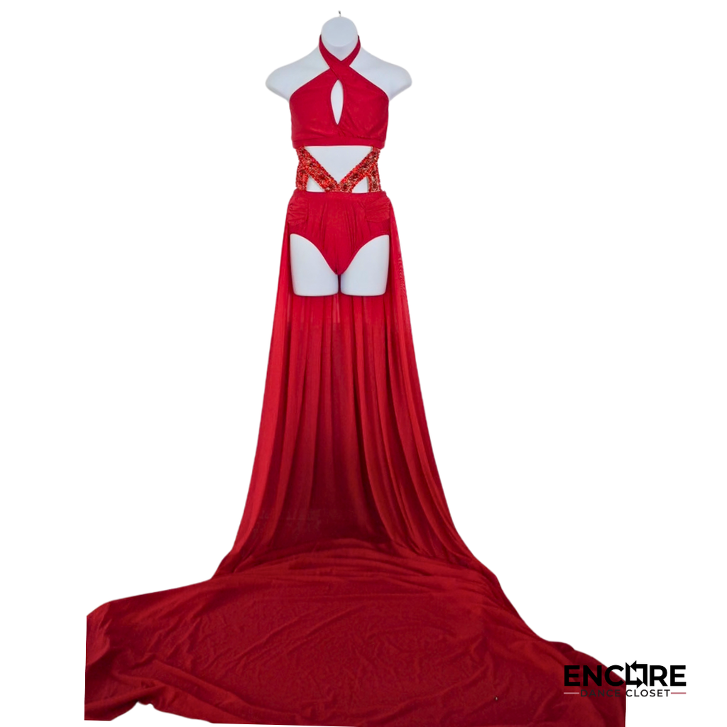 Scarlet Drape  leotard