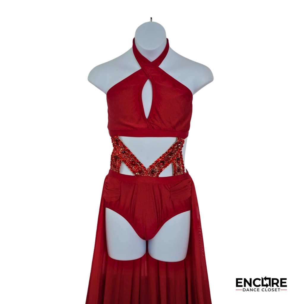 Scarlet Drape  leotard