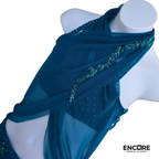 Teal Wrap Reverie  unitard